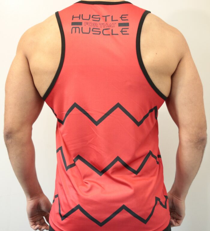 Gains Room Hustle for the Muscle vests - Red