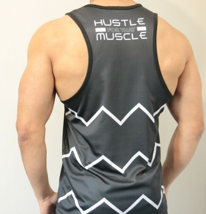 Gains Room Hustle for the Muscle vests - Black